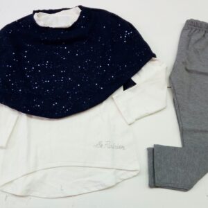 COMPLETO LUPETTO + PONCHO + LEGGINS