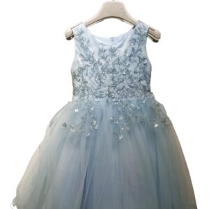 Vestito da cerimonia celeste