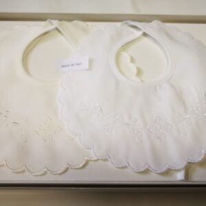 BAVETTA BI-PACK RICAMATA COTONE - immagine 1