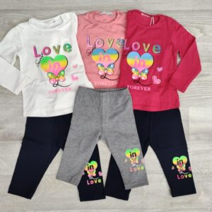 COMPLETO LEGGINGS+MAGLIA CALDO COTONE NEONATA
