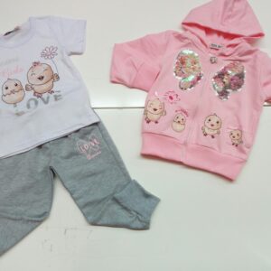 COMPLETO TUTA BIMBA 3 PZ.