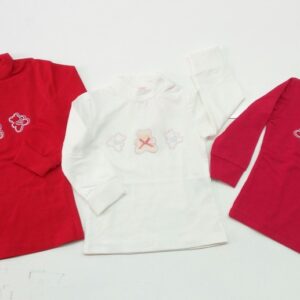 LUPETTO BIMBA CON ORSETTI IN STRASS E FIOCCHETTI APPLICATI