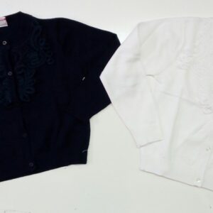 CARDIGAN BIMBA  CON RICCETTO RICAMATO