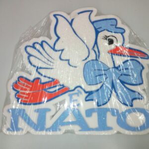 STAMPA IN POLISTEROLO CON SCRITTA E' NATO E DISEGNO CICOGNA BIANCO/CELESTE BY P2 CREAZIONI