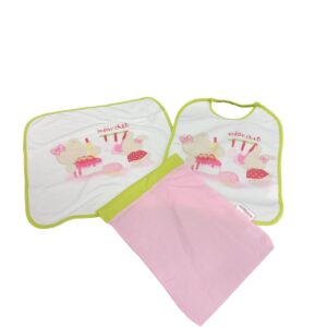 SET ASILO  TOVAGLIETTA+BAVETTA+SACCHETTO - immagine 1