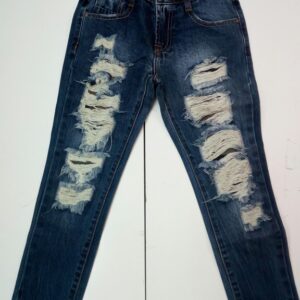 JEANS STRAPPATO CON SFUMATURE - immagine 1