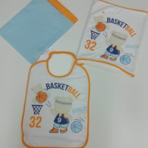 SET ASILO 3 PZ BAVETTA+TOVAGLIA+SACCHETTO