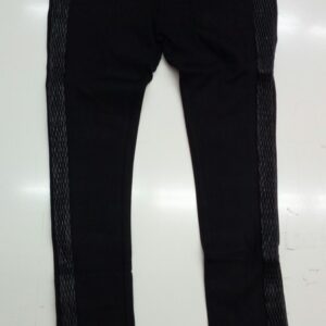 PANTALONE BIMBA CON STRISCIA IN PELLE