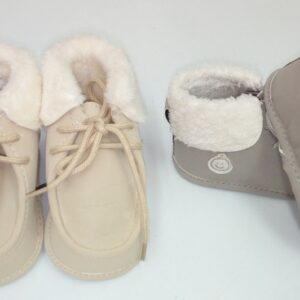 SCARPINA IN NAPPA BAMBINO CON RISVOLTO PELUCHE