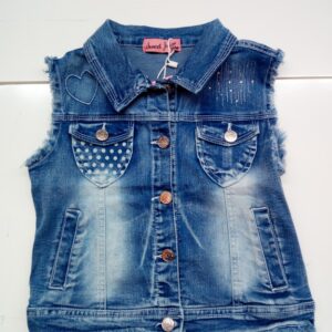 SMANICATO GILET DI JEANS PRIMAVERILE