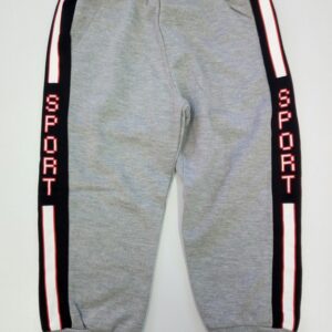 PANTALONE TUTA CON MOLLA CON STRISCIA LATERALE E SCRITTA SPORT