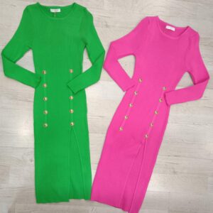 vestito a costine in cotone donna - immagine 1