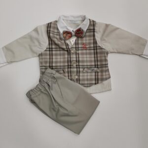 COMPLETO ELEGANTE BIMBO NEONATO cerimonia battesimo - immagine 1