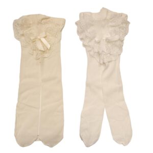 Collant da cerimonia con pizzo sulla culotte - immagine 1