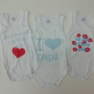 BODY NEONATO CANOTTA
COTONE C/SCRITTE