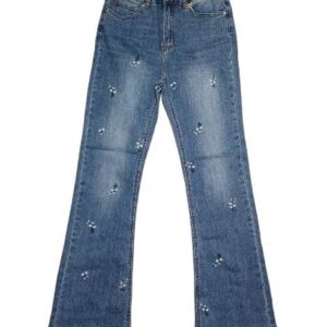 Jeans a zampa Fiori Donna - immagine 1