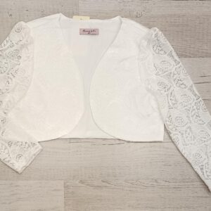 coprispalle in raso e pizzo per cerimonia  bimba