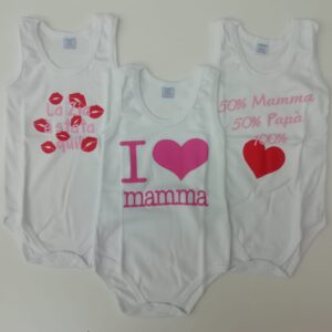 BODY NEONATA CANOTTA COTONE C/SCRITTE - immagine 1
