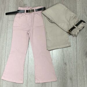 jeans colorato pantalone zampa bimba - immagine 1