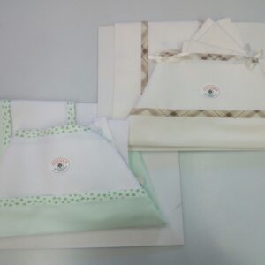 COORDINATO LENZUOLINO CULLA/CARROZZINA CON TELA AIDA