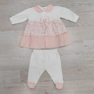 COMPLETO TUTINA 2PZ IN  COTONE INTERLOC  LE CHICCHE