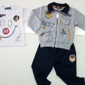 COMPLETO TUTA 3 PZ MAGLIA MANICA CORTA + GIACCHETTINA + PANTALONE