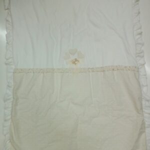 COPERTA CULLA/CARROZZINA CINIGLIA CON FIOCCHETTINO E RICCETTO LATERALE