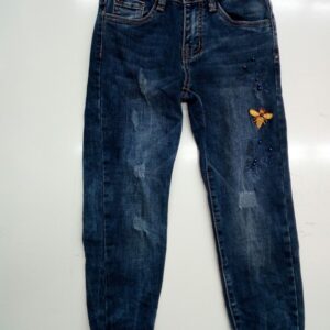 JEANS BIMBA CON FARFALLE