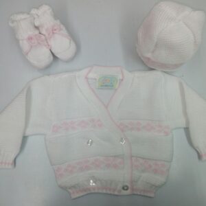 CARDIGAN CON SCARPETTE E CAPPELLINO