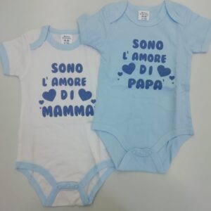 BODY  CON FRASI BI-PACK NEONATO