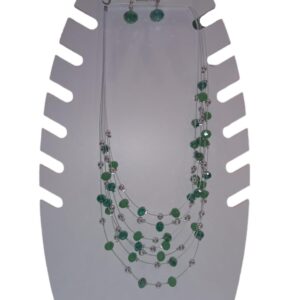 set 2 pezzi collana e orecchini