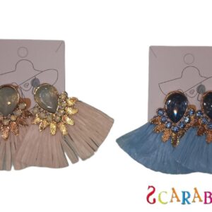 orecchini in paglia con strass