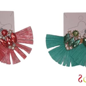 orecchini in paglia con strass