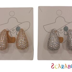 orecchini con strass a goccia