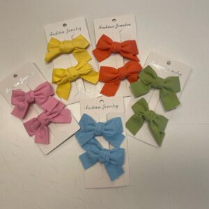 fermagli con fiocco bimba - immagine 1