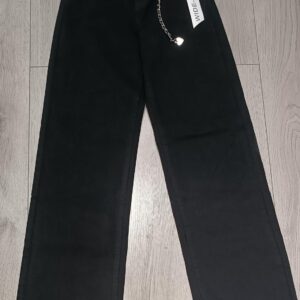 JEANS CINQUE TASCHE A PALAZZO DONNA/RAGAZZA CON CINTURINO