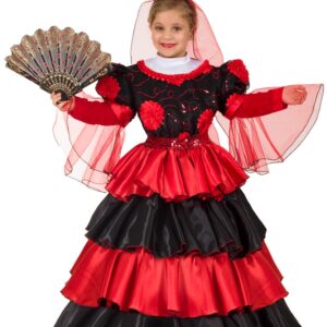 Costume Di Carnevale Baby Da Spagnola Baby Lusso