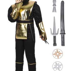 Costume Di Carnevale Bambino Da Ninja Scorpion Lusso Con Muscoli