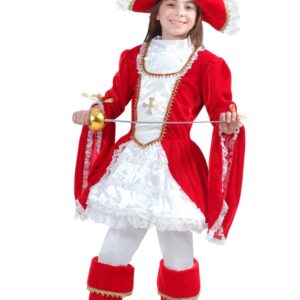 Costume Di Carnevale Bambino/a Da Lady Moschettiere Di Pegasus