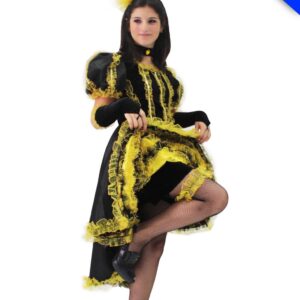 Costume Di Carnevale Bambino/a Da Can Can Giallo