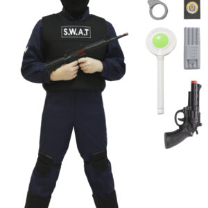 Costume Di Carnevale Bambino/a Da Swat Con Accessori