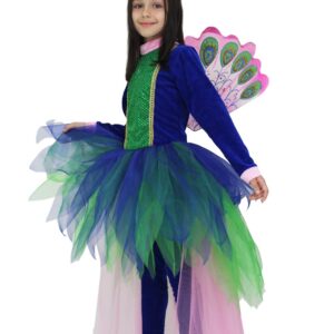 Costume Di Carnevale Bambino/a Da Principessa Pavone - immagine 1