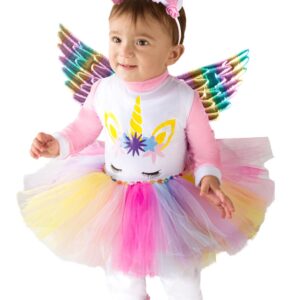 Costume Di Carnevale Baby Da Piccola Unicorno Arcobaleno Primipassi