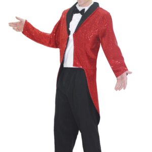Costume Di Carnevale Adulto Da Frack Uomo Rosso