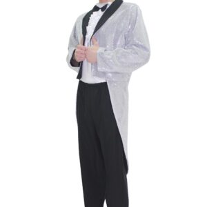 Costume Di Carnevale Adulto Da Frack Uomo Argento