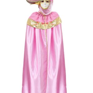 Costume Di Carnevale Da Domino Paillettes Rosa