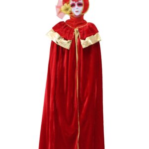 Costume Di Carnevale Adulto Da Domino Venezia Rosso