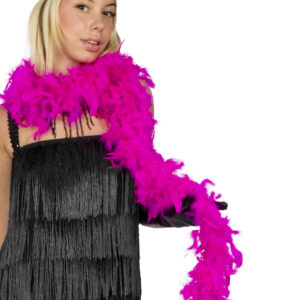 Boa Piuma Di Struzzo Fucsia Accessorio Di Carnevale