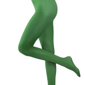 Calze Collant Tinta Unita Verde Donna Accessorio Di Carnevale