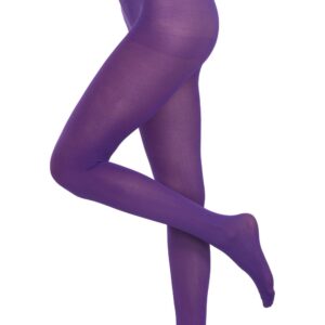 Calze Collant Tinta Unita Lilla Donna Accessorio Di Carnevale - immagine 1